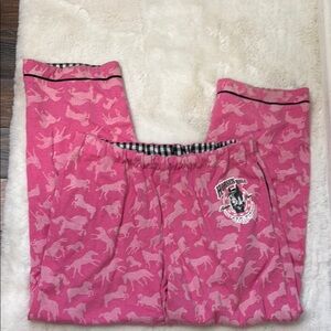 Farm girl, pink horse, lounge pants XL